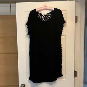 Umgee Black Dress with White Polka Dots